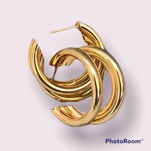 Gold hoop earrings